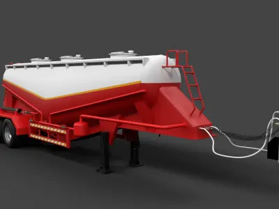Isuzu GXZ360 Bulk Cement Trailer 3D model 3D model