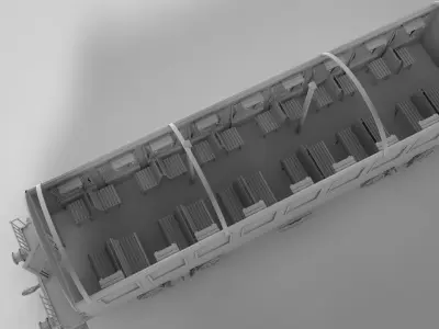 3d Wagon train 3D model