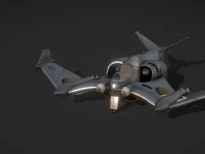 Futuristic Twin-Fuselage Stealth Aircraft 3D Model  Low-poly 3D model