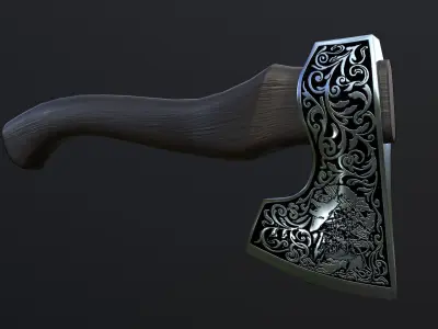 RussianAxe axe Low-poly 3D model