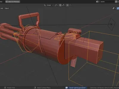 Gatling Gun handheld Free 3D model