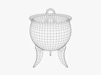 Chinese Ritual Tripod Ding Low-poly 3D model