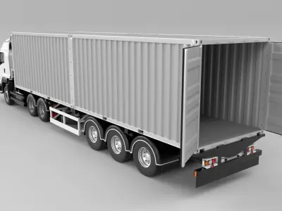 ISUZU DECA-GXZ360 add Container Low-poly 3D model