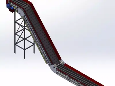 Transportadores Industriais Perfis Metalicos Modelos Cad 3d 3D model