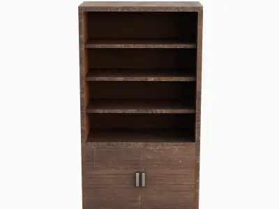 Old Shelf 01 Low-poly 3D model