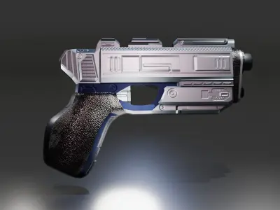 Stylized Sci-Fi Pistol Low-poly 3D model