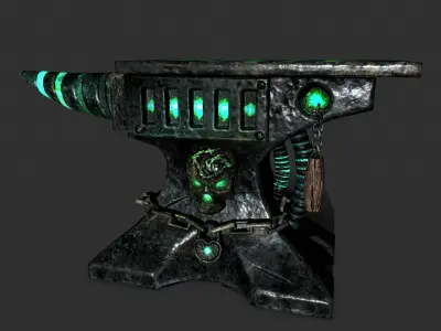 anvil of the undead Low-poly 3D model