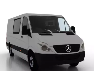 Mercedes Benz Sprinter L2H1 2009 Crew Van UK 3D model