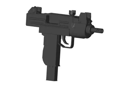 9mm uzi automatic 3D model