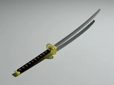 Katana samurai sword Free 3D model shop