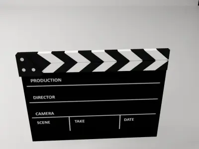 Clapperboard clapper box 3D model