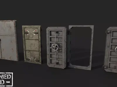 Hermetic Doors and Gate Free low-poly 3D model