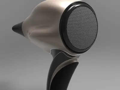 Hair Dryer Low-poly 3D model