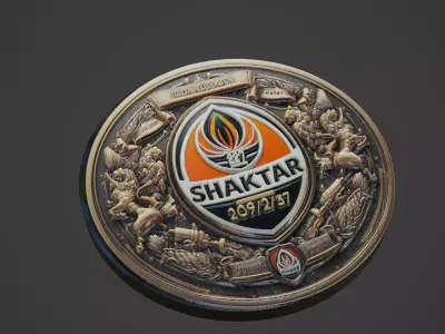 Shakhtar donetsk Football Medallion 3D print model