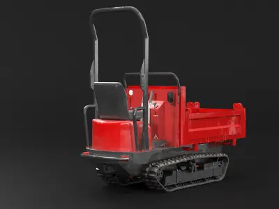 E 26 Compact Excavator and Tracked Carrier 3D model