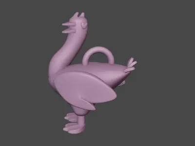 cute keychain Goose Gesha ready 3D print Free 3D print model
