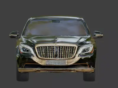 Luxury Jeweled Maybach Sedan Low-poly 3D model