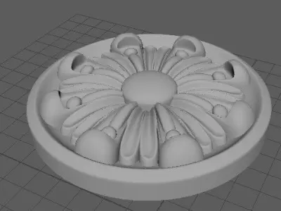 rosette flower 3D model 37