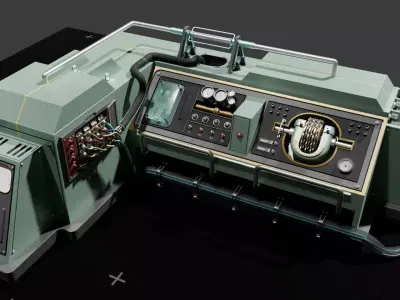 Dieselpunk Machinery Devices  3D model
