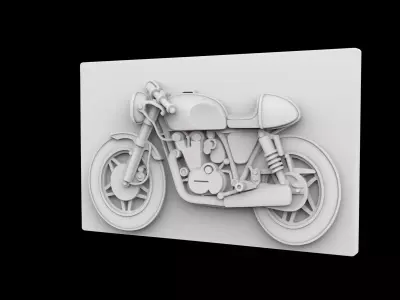 Cafe Racer Wall Panel 3D Print Model 3D print model