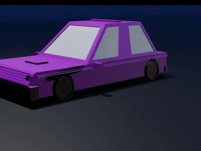 Low Poly Cars  made with blender Low-poly 3D model