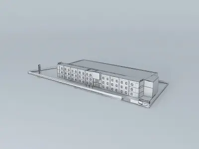 leaf industrial building Free 3D model