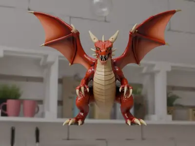 Articulated Crystal Flexi Dragon - Printable 3D model