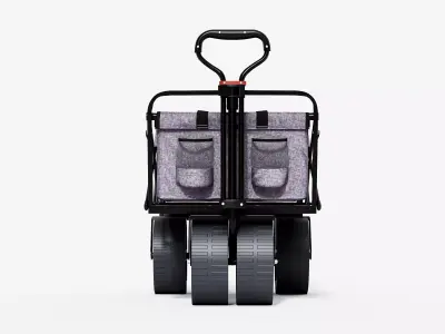 Folding Utility Wagon Cart Transport 3D model