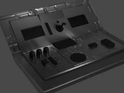 Sci fi simple control Desk 3D model