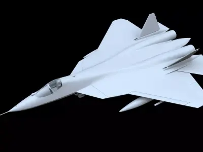 Sukhoi Su-57 Free low-poly 3D model