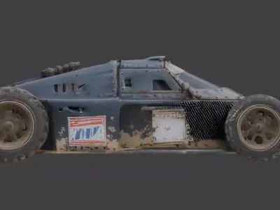 Crimson Stealth Sport Coupe 3D Model Low-poly 3D model