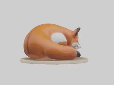 Fox sleeping model 3D model