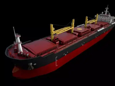 Bulk carrier 01 Low-poly 3D model
