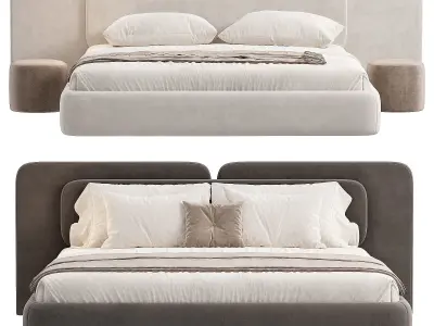 Angelo Bed Low-poly 3D model