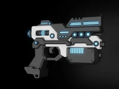 scifi gun game asset  3D model