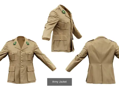 24 Military Costumes 3D Model Pack