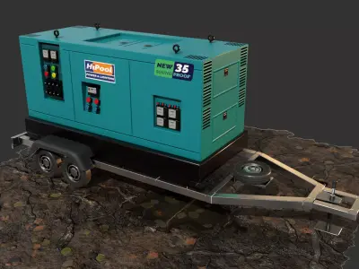 Generator Trailer Mounted 1A 3D model