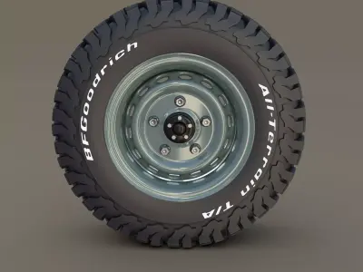 Offroad Steel Wheel AT 3D model
