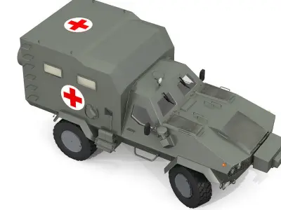 Ambulance vehicle 3D model