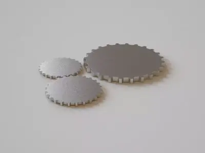 gears two Free low-poly 3D model