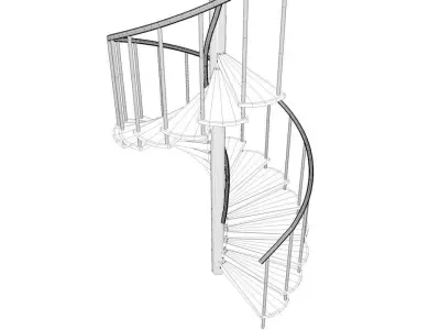 Spiral Staircase Low-poly 3D model