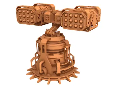 Missile Launcher 2 - Clay 3D model