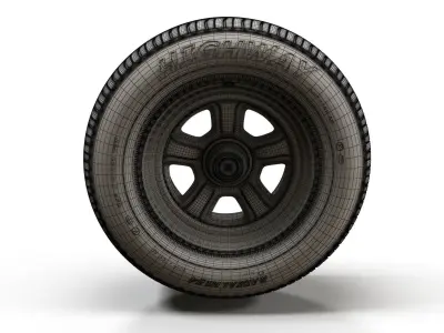 Dodge highpoly wheel 3D model