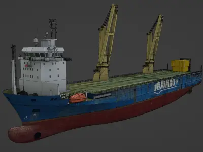 Jumbo heavy load vessel  Low-poly 3D model