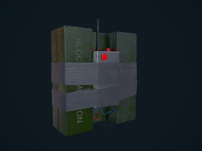 C4 Explosive Low-poly 3D model purchase