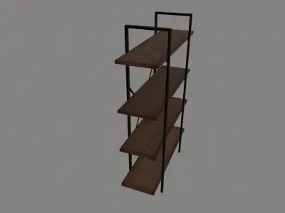 Wooden Shelf 3D model