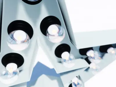 Starlamp metal star with holes in it 3D model