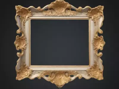 3D model of a vintage photo frame 3D model