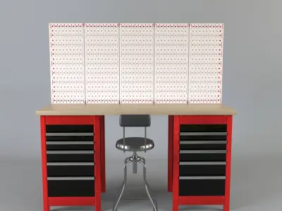 work bench 3D model purchase
