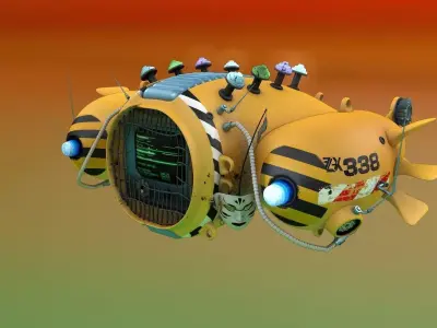 Television Ballon 2076 3D model